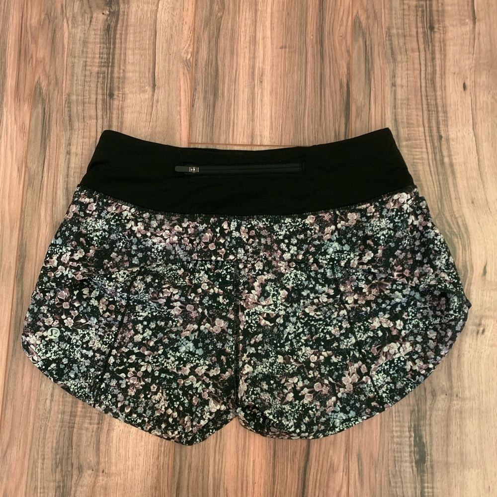 black floral lululemon short